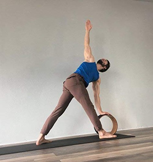 SukhaMat Pro Yoga Wheel - 12.5" x 5" - Deepens Yoga Poses, Relieves Back Pain & Enhances Stretching - Includes Online Video Guide & Printed Instructions