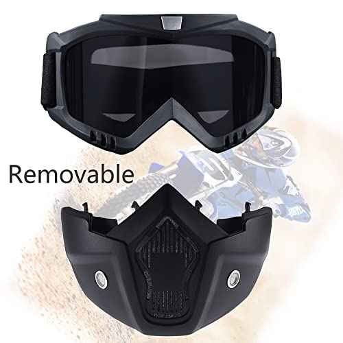 Paintball Mask Anti Fog,Tactical Full Face Mask Ski Mask Goggles Detachable Adjustable,Motorcycle Riding Face Protection