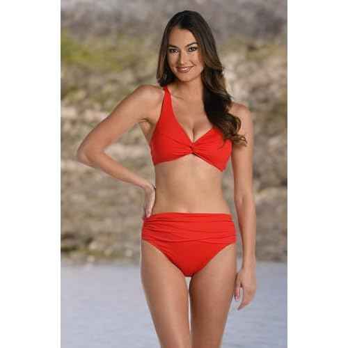 La Blanca Women's Standard Island Goddess Over The Shoulder Underwire Wrap Bikini Swimsuit Top
