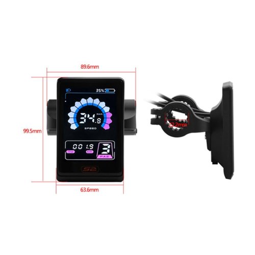 Bloepum E-Bike 24-60V 5PIN Color Screen LCD Display Motor Speed Meter Scooter Control Switch Electric Bike Accessories UKS2+