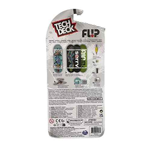 TECH DECK Sk8shop Bonus Pack Mini Finger Skateboard Multi Pack 2022 Series (Flip (4 Pack))