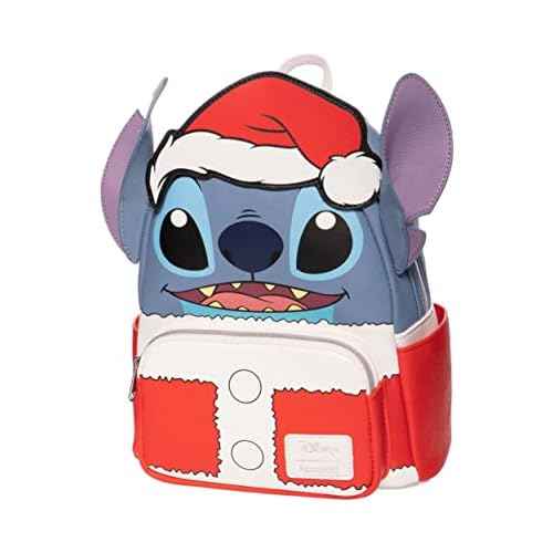 Loungefly Lilo & Stitch Holiday Santa Stitch Mini Backpack - Entertainment Earth Exclusive Multicolored