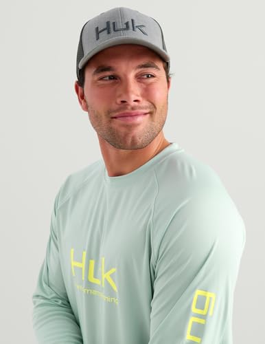 Men's Vented Long Sleeve Fishing Shirt - UPF 50 Sun Protection, Large / Heron Blue
