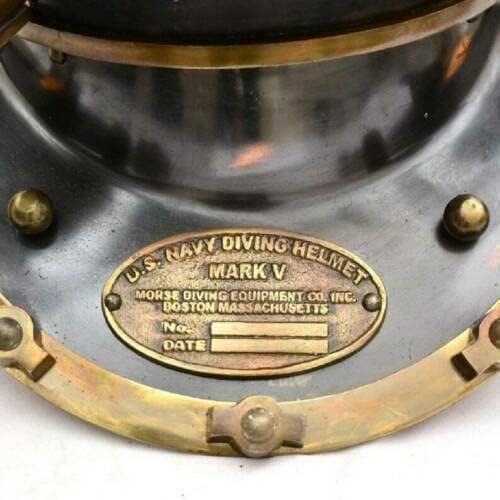 Helmet Diving Navy Divers Deep Sea Mark V Antique Vintage Us Scuba Brass Marine