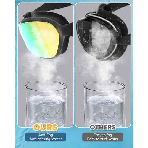 Swimming Goggles 2 Pack, Professional Anti Fog No Leaking UV Protection Swim Goggles for Women Men Adult Youth