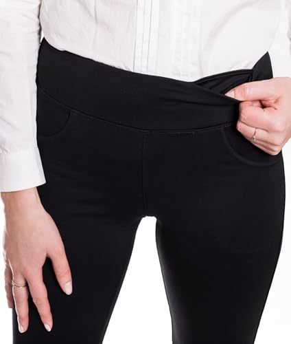 Yogipace Women's Bootcut Yoga Dress Pants - 33-Inch Inseam, Black, Medium