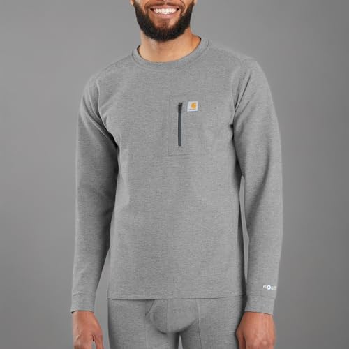 Carhartt Men's MBL110 Base Force¢ç Heavyweight Base Layer Crew - X-Large Tall - Shadow Heather