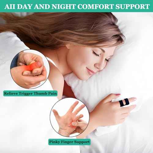 Small Trigger Finger Splint Kids (2 Pack), Thumb Splint Pinkie Finger Brace for Broken, Arthritis, Straightening, Injury, Finger Support Stabilizer for Thumb/Middle/Ring/Index/Pinky Fingers