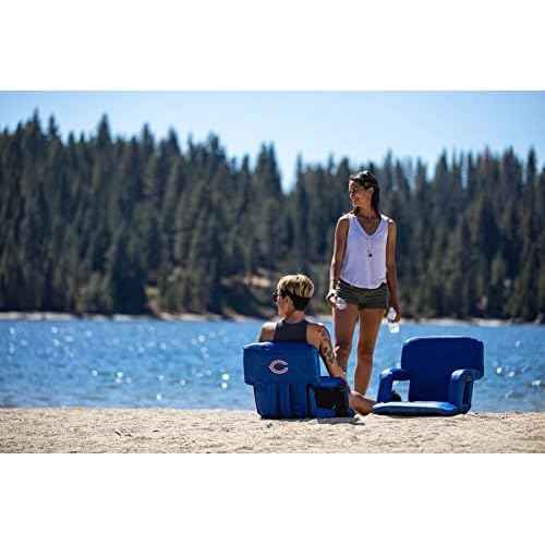 PICNIC TIME ONIVA - a Brand Chicago Bears - Ventura Portable Reclining Stadium Seat, (Navy Blue)