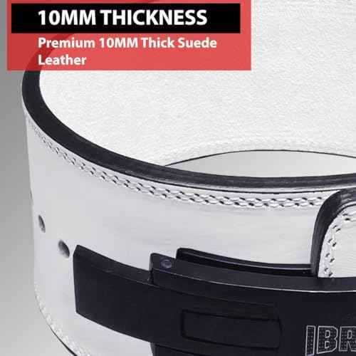 IBRO Powerlifting Lever Gym Belt ? Power 8MM, 10MM or 13MM Extreme Heavy Duty Genuine Leather Belts - Squats Deadlifts Bodybuilding Weight Lifting IPF Power Lifting Strongman for Men