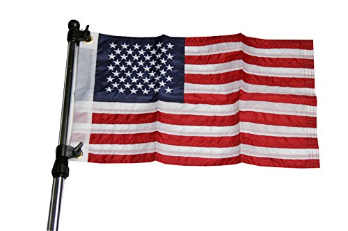 Telescoping Boat Flag Pole 26"–48" Aluminum 3/4" Tube with USA Flag