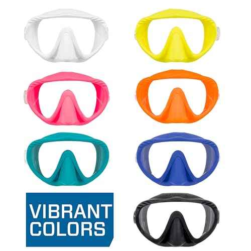 SCUBAPRO Ghost Scuba Dive Mask, Low-Volume Frameless Design w/Ultra Clear Single Lens, Silicone Skirt and Easy-Adjust Strap Buckles, Pink