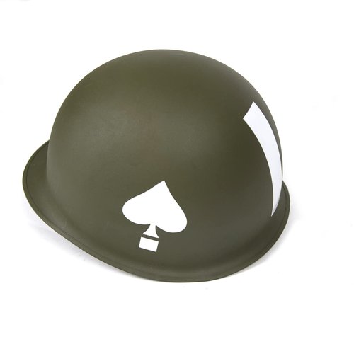 US WWII WW2 M1 Helmet with Captain Decal Steel Double Shells Green Reproduction