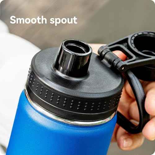 Spout Lid Replacement for Thermoflask, Takeya, Simple Modern, IRON ¡ÆFLASK - Wide Mouth 12/16/18/22/32/40/64oz Water Bottles | BPA-Free Leakproof Sport Cap with Handle (2.28" Diameter 1 pack)