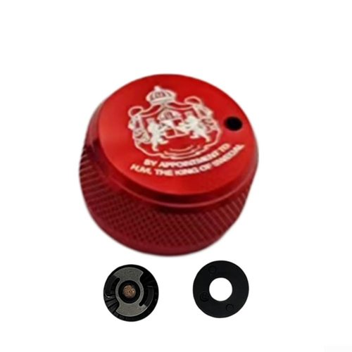 Tooluantmall Spool Tension Mechanical Brake Knob, for ABU3/3.5/4/P5, with Internal Sound Mechanism, Mechanical Aluminum Alloy Parts, Fish Reel Fishing Supplies(Black Silver)