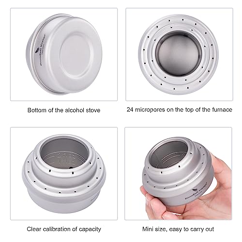 Titanium Spirit Burner Alcohol Stove for Camping Hiking Backpacking