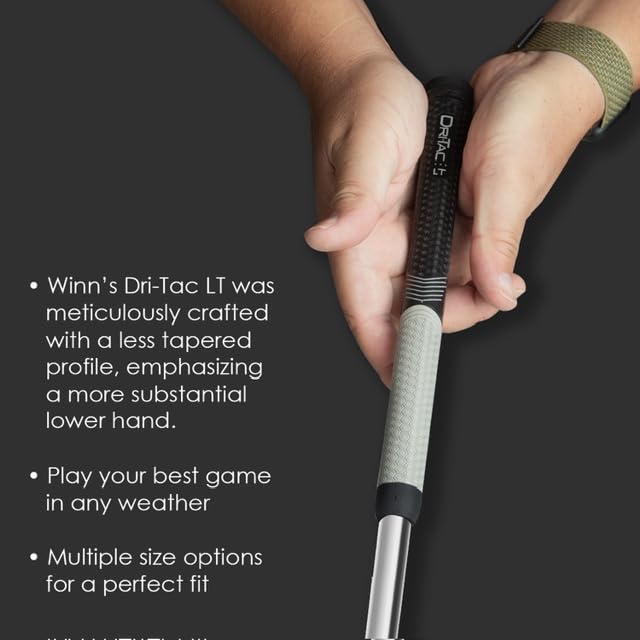 Golf Grip Replacement - Winn Dri-Tac LT Standard, Midsize & Oversize