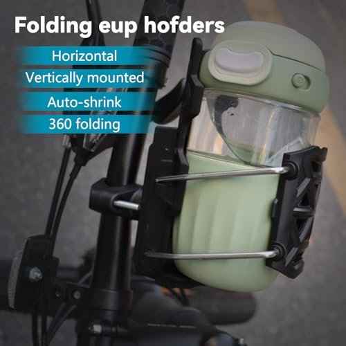 Adaptive Cycling Bottle Holder Motorcycle Water Bottle Holder Bicycle Cup Hold-er for Diameter 2'' - 3'' Cup(Black)