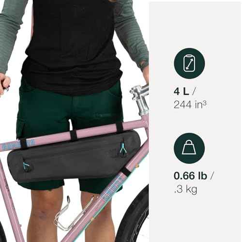 Osprey Escapist Biking Frame Bag for Men and Women, Black, Medium
