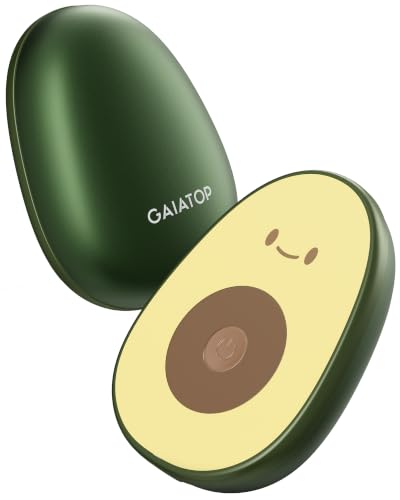 Rechargeable Hand Warmers 2 Pack - Avocado Smiling Face Magnetic Heat