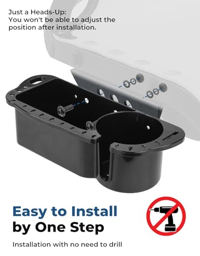 KEMIMOTO Boat Seat Cup Holder Set - Black for B100 B200 Boats, 2 Pack