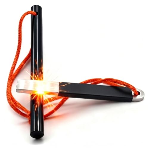 4-Inch Waterproof Ferro Rod Fire Starter for Camping Survival Bushcraft