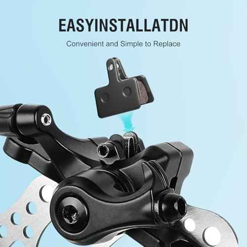 4 Pairs Bike Brake Pads, Disc Brake Pads (Resin,Semi-Metallic) for Mountain Bike Disc Brakes, Bicycle Brake Pads Compatible with TRP Tektro Shimano Deore Br Ebike Brake Pads