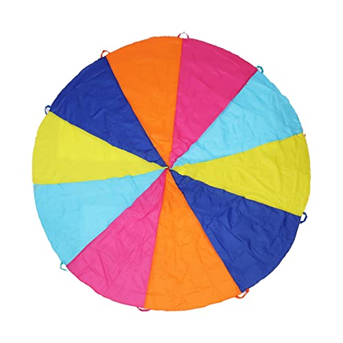 10ft Play Parachute Toy for Kids - Rainbow Multicolor Group Play