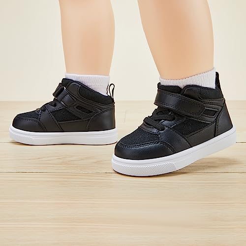 Baby Toddler Walking Shoes First Walker Sneakers for 6-12 Months G-Black