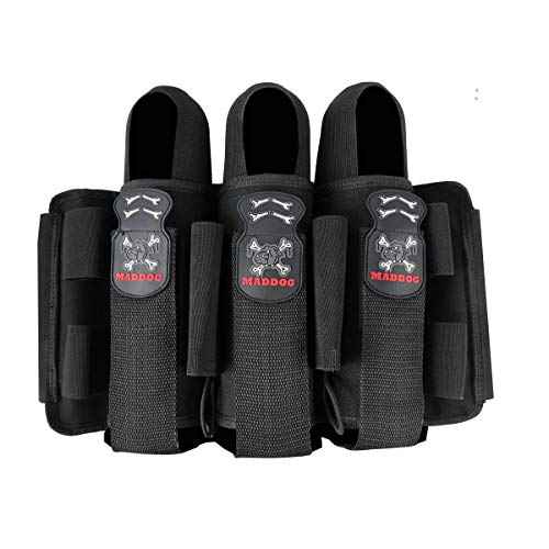 Maddog Pro 3+2 Paintball Harness Pod Pack | Harness Only | Adjustable Pod Holder Belt for Tournament, Woodsball & Speedball (Holds up to 5 Pods)