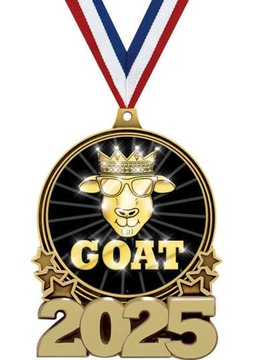 Goat Greatest of All Time Medal, MVP 2025 Gold Medal Awards