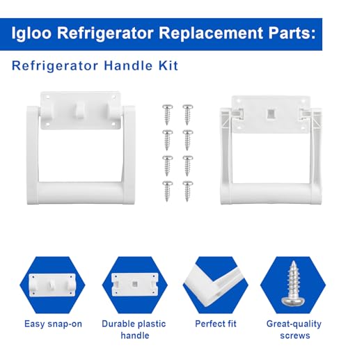 2pcs 21025 Replacement Handles for Coolers, High Strength Plastic Replacement Handle with Screws Parts Accessories Compatible with Igloo 90-100in/2.29-2.54m Quart Cooler