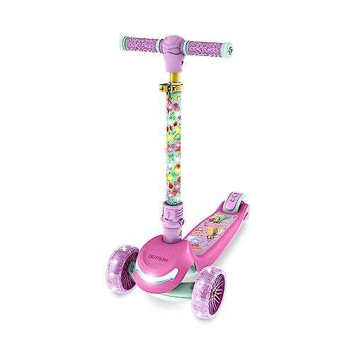 Jetson Character Kids Kick Scooter, LED Lights on Stem & Light-Up Wheels, Lightweight Frame, Height-Adjustable Handlebar, Lean-to-Steer System, Easy-Fold Mechanism