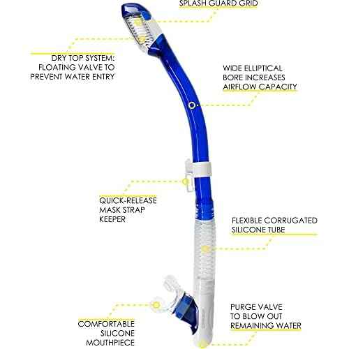 Cressi Adult Snorkeling Kit: Mask + Snorkel, Dual Lens Mask Made of Soft Silicone: Perfect Seal Ranger & Tao