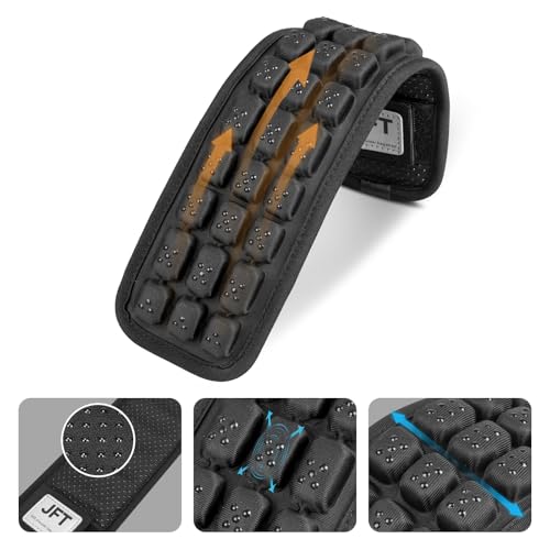JFT Shoulder Strap Pad with 3D Air Cushion for Backpack & Hiking Bag - Black, Two Pads