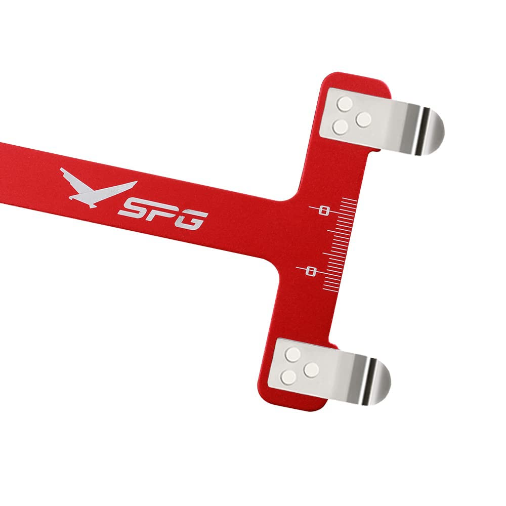SOPOGER Archery Bow Square Nocking Points Pliers Bow String Knock Kit T Shape Turning Bow Square Ruler Tool String-Loop Nocking Buckle Pliers for Recurve Compound Bow Accessories (Red)
