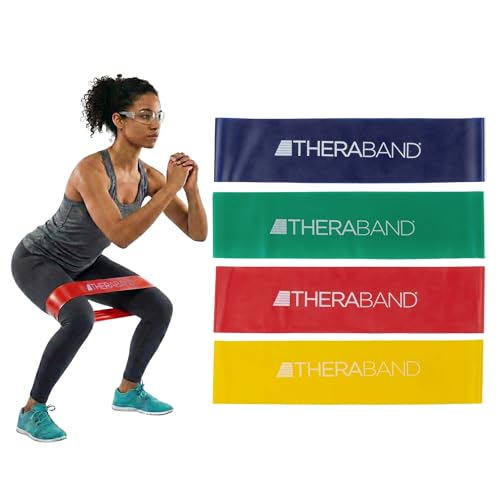 Resistance Band Loop Set for Exercise & Therapy - 12 Inches, Multi-Level