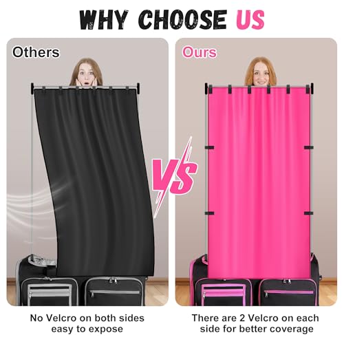 Red Privacy Curtain for Dance Bag 59 x 31.5 Inches Portable Changing Room