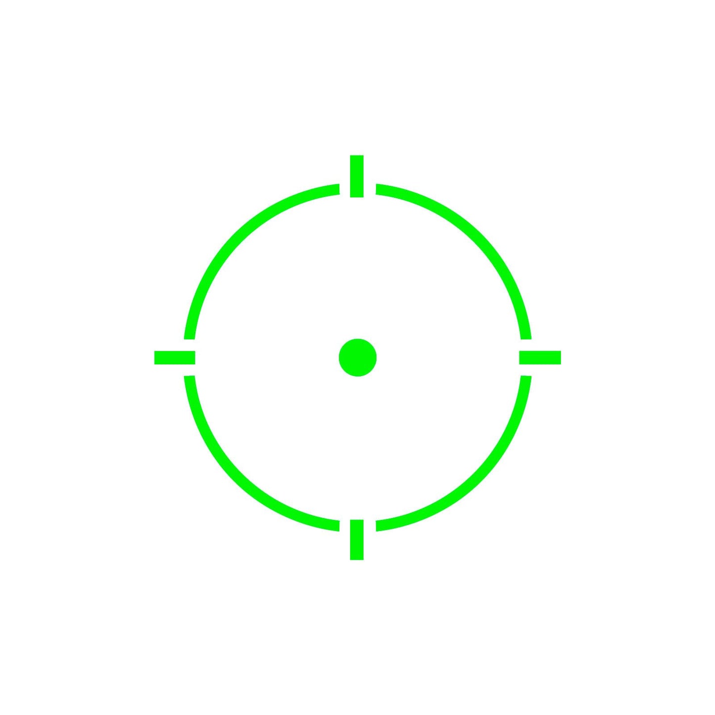 HOLOSUN HE512T-GR Multi-Reticle Green 2 MOA Dot & 65 MOA Circle Open Reflex Optic Sight for Long Guns - Shake-Awake Solar FailSafe Super LED Waterproof Titanium Rifle Sight