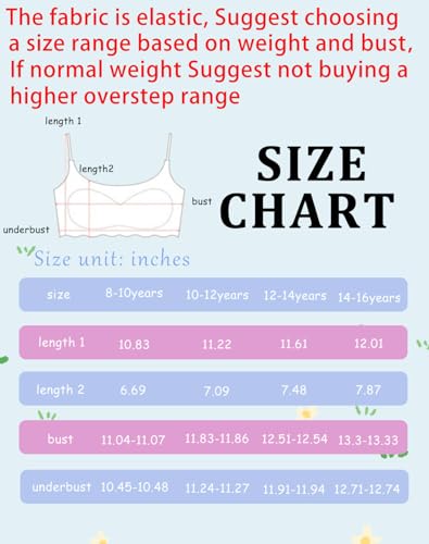 Girls' Training Sports Bras Seamless Padded No Show for Teens 14-16 Years - Gray White Blue Purple Green