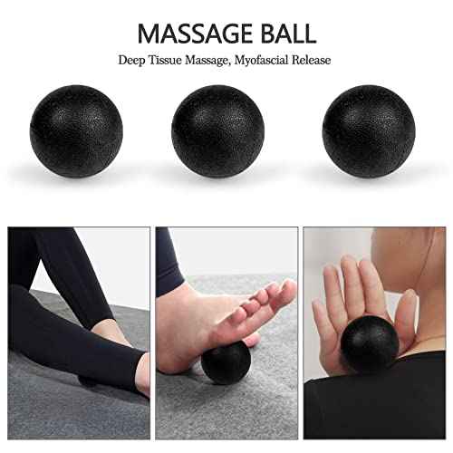 5 in 1 Foam Roller Set High Density Foam Roller Patented, Massage Stick, Massage Ball, Resistance Band for Deep Muscle Massage Pilates Yoga, Fitness for Trigger Point Release