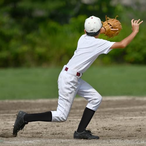 Black Medium Baseball Football Socks 6 Pairs Bulk Sports Compression Support