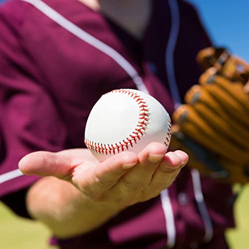 12 Pack Adult Leather Baseballs - 9 Inch Training & Autograph Balls