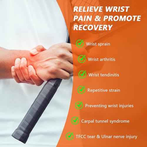Ulnar Wrist Brace for Right & Left Hand, Ultra-Thin Elastic Wrist Wrap Compression for TFCC Tear and Repetitive Wrist Use Injury, Wrist Support for Carpal Tunnel, Tendonitis, Pain Relief (Black)