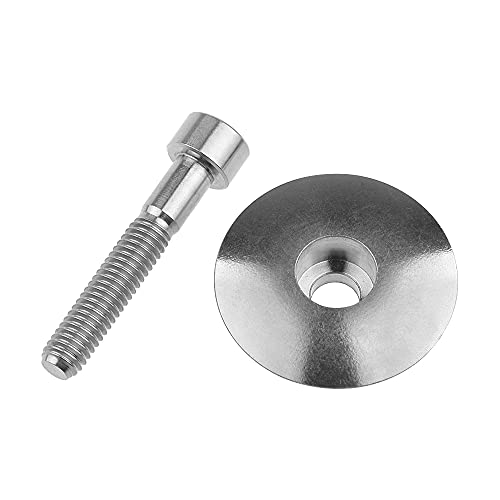 Normal Titanium Headset Stem Top Cap 1-1/8" with Titanium M6 Bolt for Bicycle