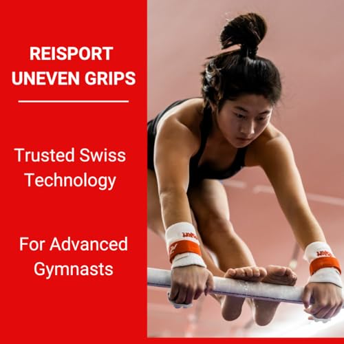 Reisport Women's Uneven Bar Double Buckle Gymnastics Grips - Durable Leather Hand Grips for Gymnastics Bars Women & Girls - Gymnastics Equipment & Accessories Advanced Gymnasts, Made In USA - Small