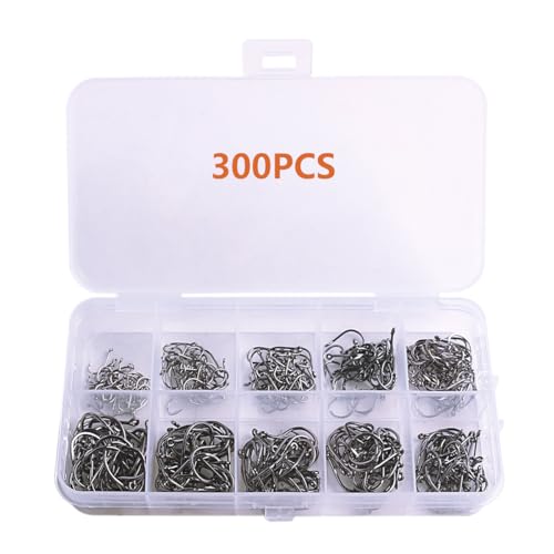 Black 1000pcs Small Fishing Hooks Set for Freshwater Fishing - Multiple Sizes