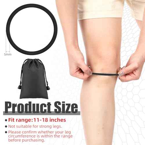 Silicone Patella Knee Band for Basketball Patella Tendon Support Knee Pain Running Tendon Brace Support Strap(2,Black,M)