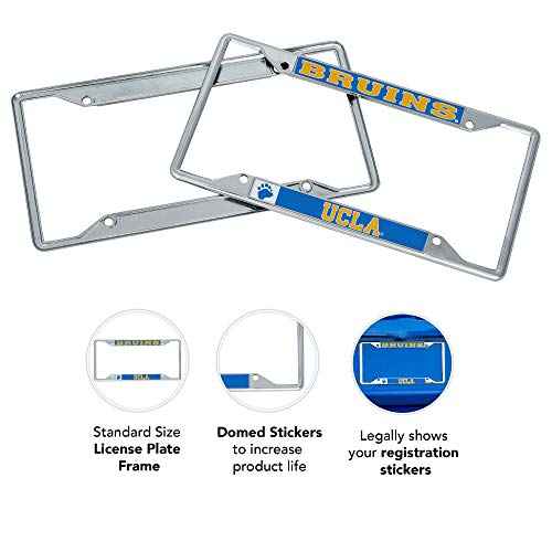 Desert Cactus UCLA University of California Los Angeles Bruins Metal License Plate Frame for Front or Back of Car Officially Licensed (Mascot)