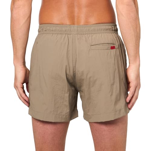 HUGO Mens Dominica Patch Logo Quick Dry Swim Trunks